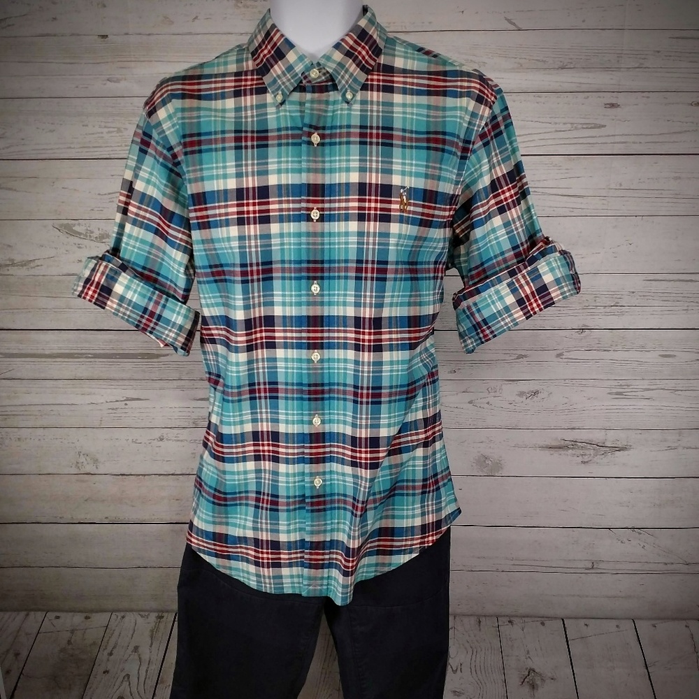 Polo Ralph Lauren Stretch Plaid Oxford | Slim Fit